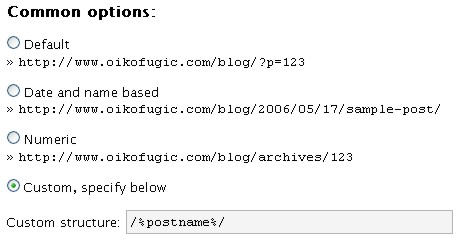 Customize Permalink Structure